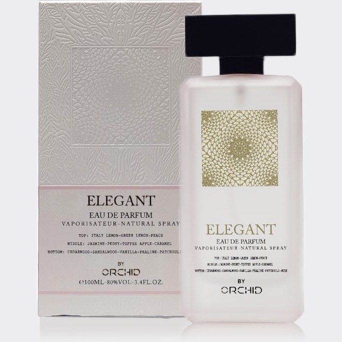 عطر من اوركيد اليجانت مكس ليمون وخوخ وياسمين والكراميل وخشب الارز